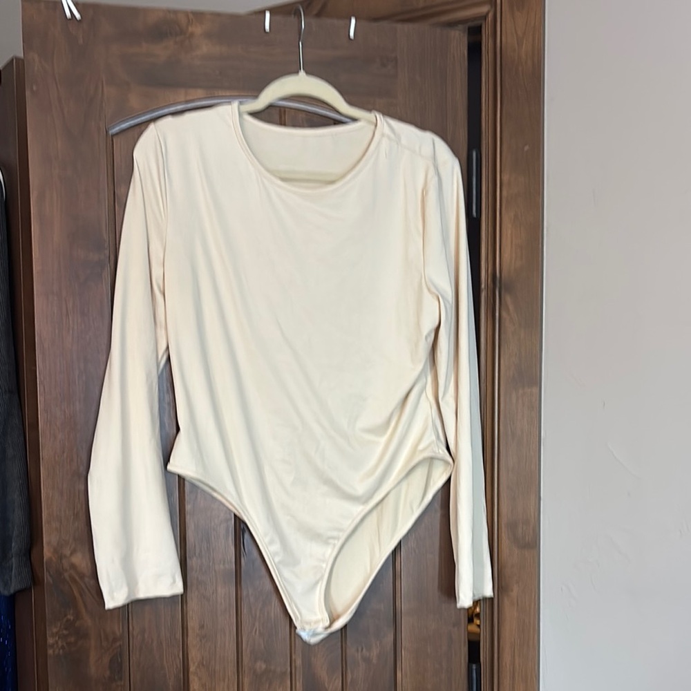 Cream Long Sleeve Bodysuit